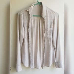 Express Portofino XS light khaki button down